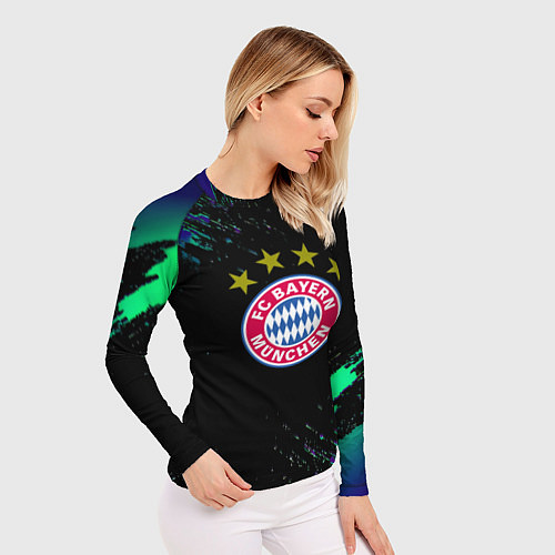 Женский рашгард Бавария Мюнхен краски текстура / 3D-принт – фото 3