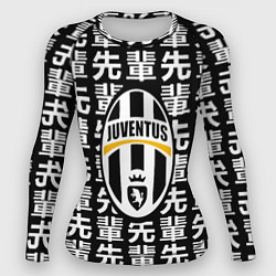 Рашгард женский Ювентус япония символы, цвет: 3D-принт