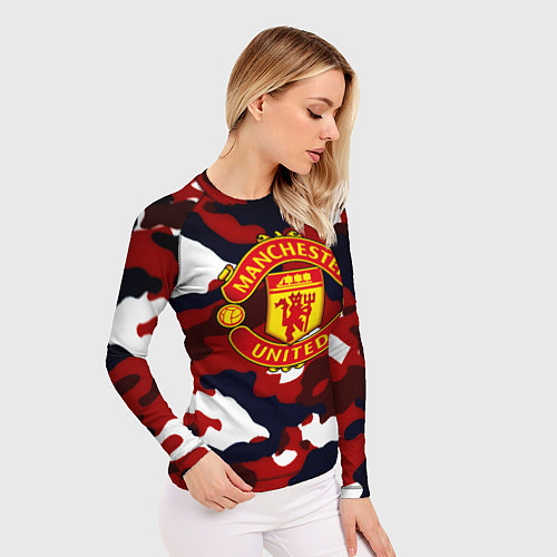 Женский рашгард Манчестер Юнайтед камуфляж / 3D-принт – фото 3