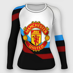 Рашгард женский Манчестер Юнайтед геометрия спорт, цвет: 3D-принт
