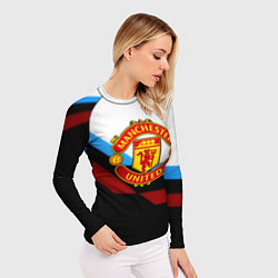 Рашгард женский Манчестер Юнайтед геометрия спорт, цвет: 3D-принт — фото 2