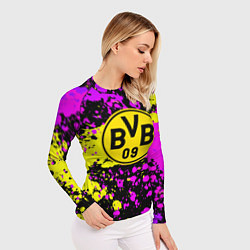 Рашгард женский Borussia абстрактные краски текстура, цвет: 3D-принт — фото 2