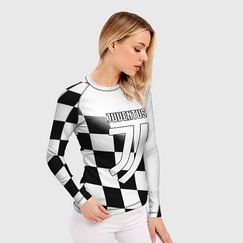 Женский рашгард Ювентус клетка краски / 3D-принт – фото 3