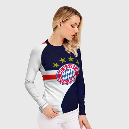 Женский рашгард Бавария звезды геометрия / 3D-принт – фото 3