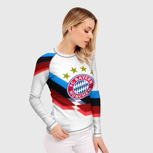 Женский рашгард Бавария Мюнхен геометрия спорт / 3D-принт – фото 3