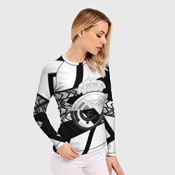 Рашгард женский Реал Мадрид краски полосы, цвет: 3D-принт — фото 2