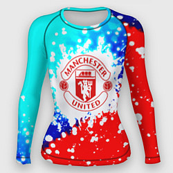 Рашгард женский Манчестер Юнайтед неон, цвет: 3D-принт