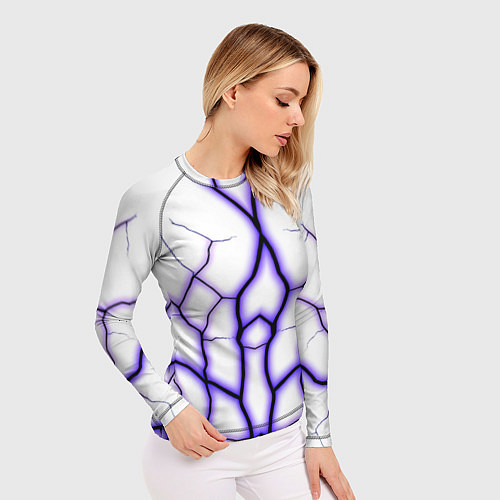 Женский рашгард Color white purple / 3D-принт – фото 3
