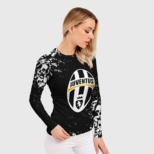 Женский рашгард Ювентус черепа краски / 3D-принт – фото 3