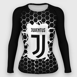 Рашгард женский Juventus соты текстура краски, цвет: 3D-принт