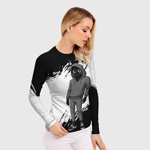 Женский рашгард Окак - кот мем / 3D-принт – фото 3