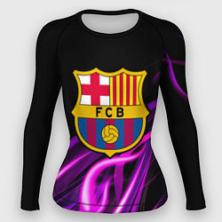 Рашгард женский Барселона неоновый огонь текстура, цвет: 3D-принт