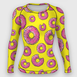 Рашгард женский Пончики Гомера, цвет: 3D-принт