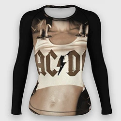 Рашгард женский AC/DC Girl, цвет: 3D-принт
