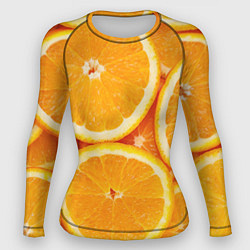 Рашгард женский Апельсин, цвет: 3D-принт