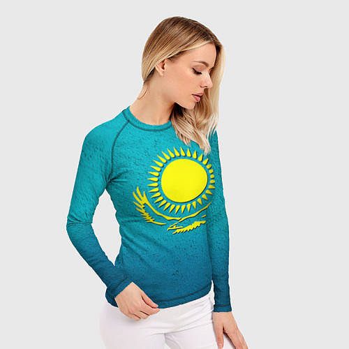 Женский рашгард Флаг Казахстана / 3D-принт – фото 3