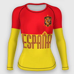 Рашгард женский Сборная Испании: Евро 2016, цвет: 3D-принт
