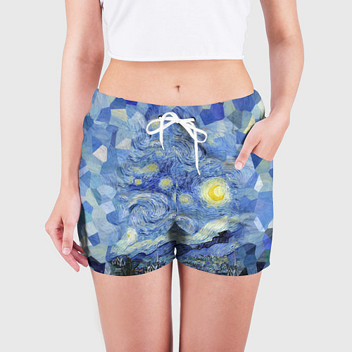 Женские шорты Звездная ночь / 3D-принт – фото 3
