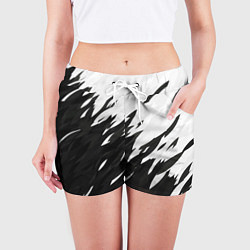 Шорты женские Black & white, цвет: 3D-принт — фото 2