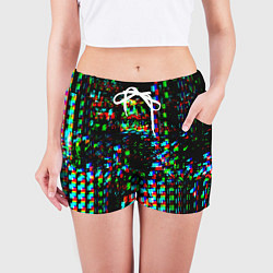 Шорты женские Optical Glitch, цвет: 3D-принт — фото 2