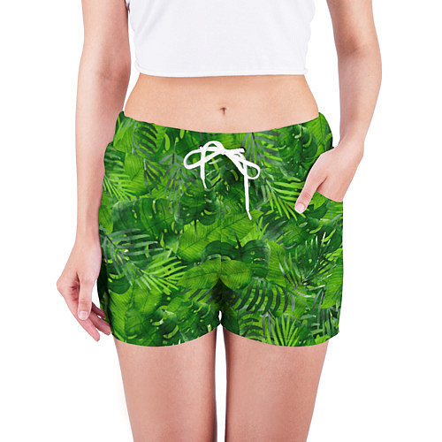 Женские шорты Тропический лес / 3D-принт – фото 3