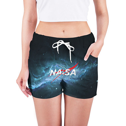 Женские шорты NASA: Space Light / 3D-принт – фото 3