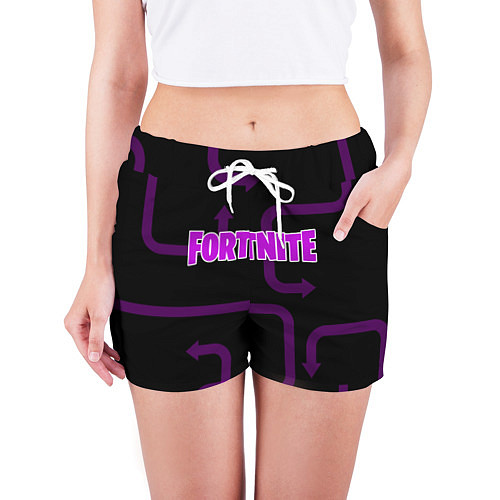 Женские шорты Fortnite: Violet Edition / 3D-принт – фото 3
