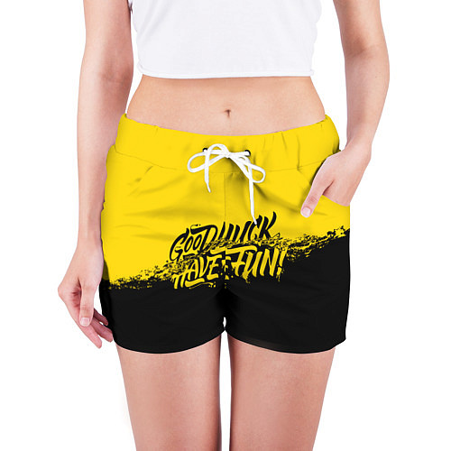 Женские шорты GLHF: Yellow Style / 3D-принт – фото 3