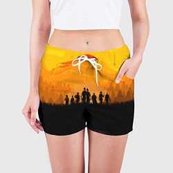 Шорты женские Red Dead Redemption: Orange Sun, цвет: 3D-принт — фото 2