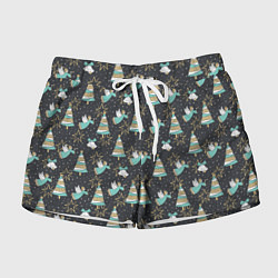 Женские шорты Рождественские ангелы