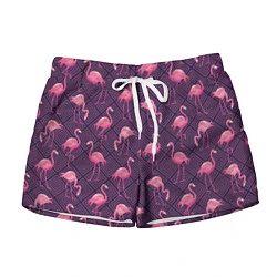 Женские шорты Фиолетовые фламинго