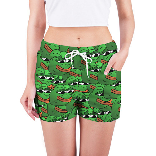 Женские шорты Pepe The Frog / 3D-принт – фото 3