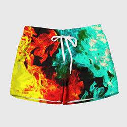 Шорты женские БИТВА ОГНЕЙ, цвет: 3D-принт