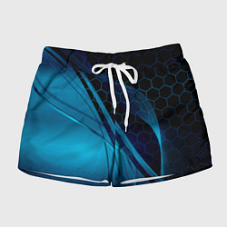 Шорты женские ABSTRACT BLUE, цвет: 3D-принт