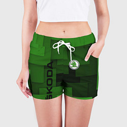 Шорты женские SKODA, цвет: 3D-принт — фото 2