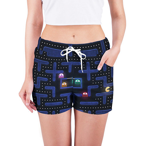 Женские шорты Pacman / 3D-принт – фото 3