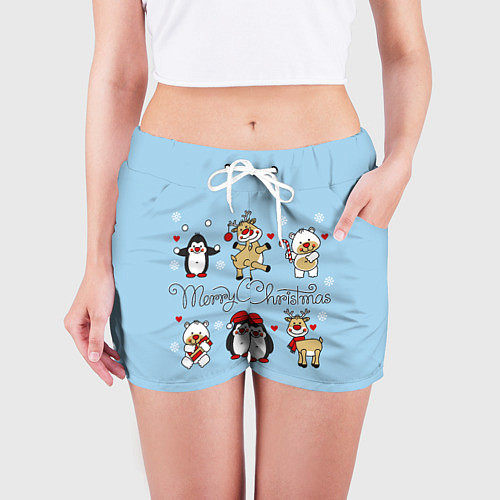 Женские шорты С рождеством! / 3D-принт – фото 3