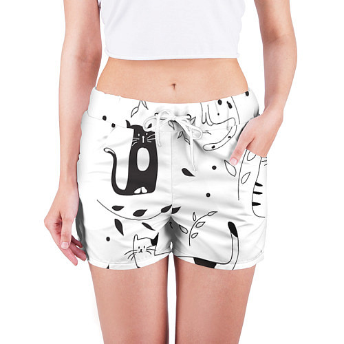 Женские шорты Кис-Кис / 3D-принт – фото 3