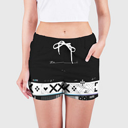 Шорты женские Desert Eagle: Printstream Black, цвет: 3D-принт — фото 2
