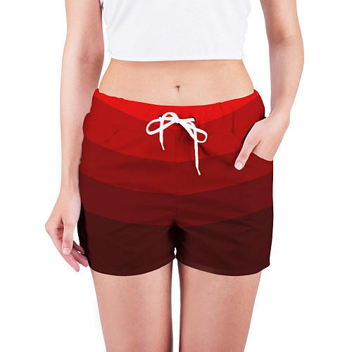 Женские шорты Красный Градиент / 3D-принт – фото 3