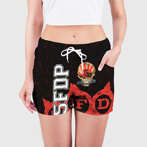 Женские шорты Five Finger Death Punch 1 / 3D-принт – фото 3