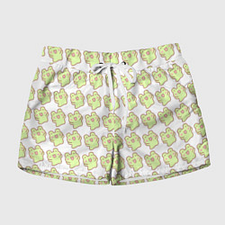 Шорты женские Счастливые лягушки, цвет: 3D-принт