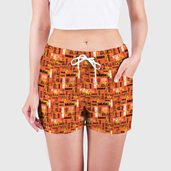 Шорты женские Музыка, цвет: 3D-принт — фото 2