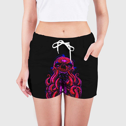 Женские шорты Череп Осьминог Octopus Skull / 3D-принт – фото 3