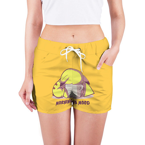 Женские шорты Pikachu morning mood / 3D-принт – фото 3