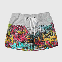 Шорты женские Graffiti on the wall, цвет: 3D-принт