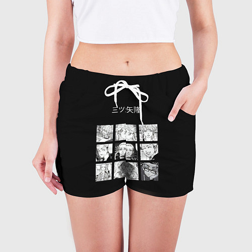 Женские шорты Мицуя Такаши Токийские reveng / 3D-принт – фото 3