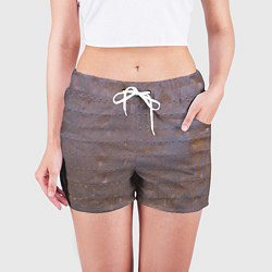 Шорты женские Ржавый металл, цвет: 3D-принт — фото 2