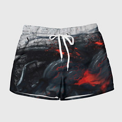 Шорты женские ЧЁРНЫЙ СИМБИОТ ГРАНЖ BLACK MONSTER, цвет: 3D-принт