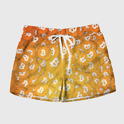 Женские шорты Биткоин текстура